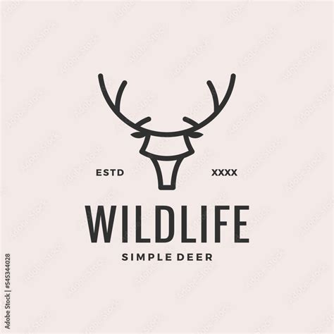 Simple Deer Logo Design Vector Illustration Stock Vector Adobe Stock