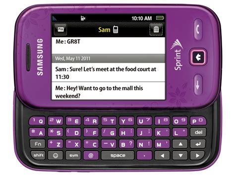 Samsung Trender Phone Purple Sprint Cell