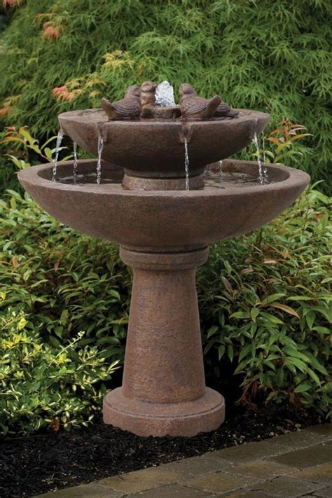 3702 39 Tranquility Spill Fountain With Birds Garden Creations