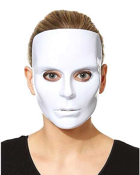 Blank White Face Mask White Face Mask Plain