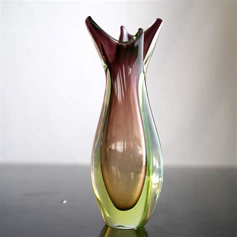 Vintage Italian Sommerso Glass Vase By Flavio Poli For Seguso 1960 136431