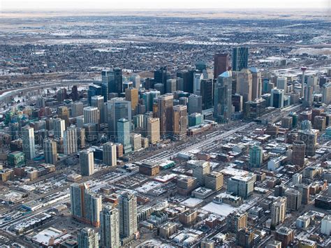 Aerial Photo Downtown Calgary Alberta