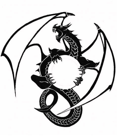 People also love these ideas. Dragon Logo Black and White by Ed Overson | Dragon tattoo ...
