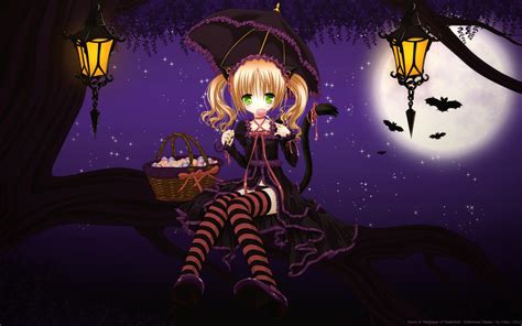 Download Moon Anime Halloween Wallpaper By Tinkerbell