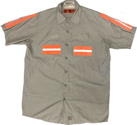 Red Kap Enhanced Visibility Tan Work Shirts Hi Vis Reflective Safety