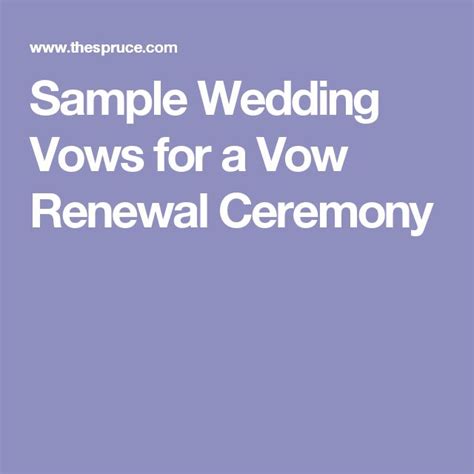 The Words Sample Wedding Vows For A Vow Renewal Ceremony