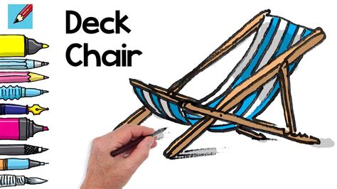 How To Draw A Deck Chair Real Easy Easy Step By Step Spoken