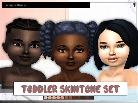 The Sims Resource Toddler Skintone Set 1