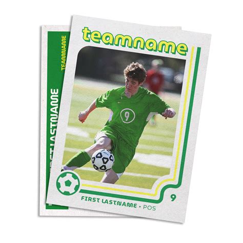 Retro Soccer Card Template Sports Card Templates