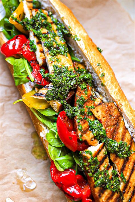 Grilled Tofu Sandwich With Chimichurri Lucy And Lentils