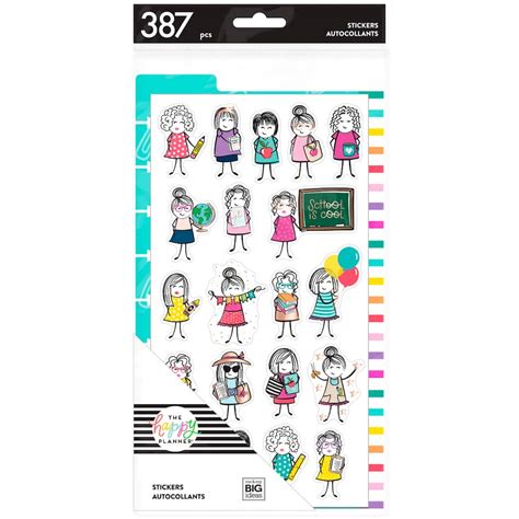 The Classic Happy Planner® Stick Babe Teacher Dashboard Stickers Michaels