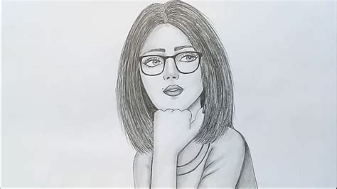 How To Draw A Girl Step By Step Girl With Glasses