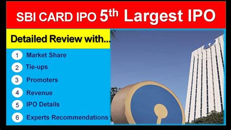 Check spelling or type a new query. SBI CARD IPO Review | IPO Size - 9500 Cr | IPO Details, Market Share, Revenue etc | How to Apply ...