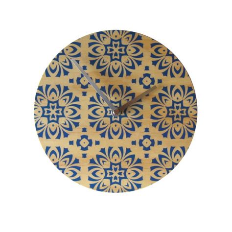 Moroccan Magic Blue Tile Wall Blue Tiles Wall Clock
