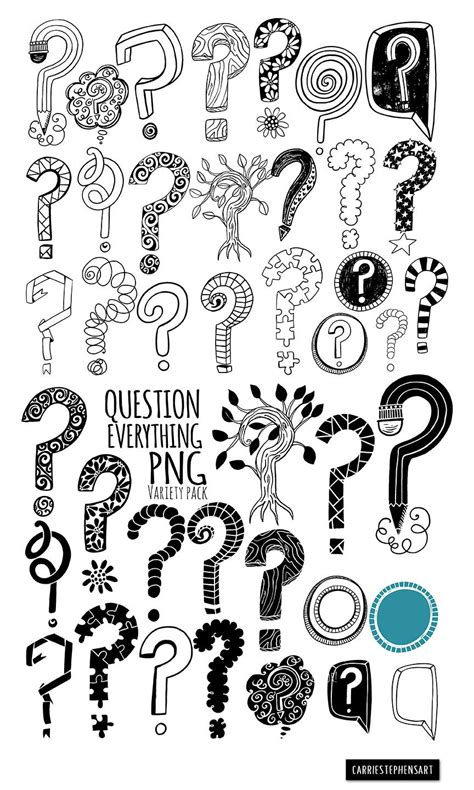 A Wide Variety Of Illustrated Fun Question Marks Line Art That Is