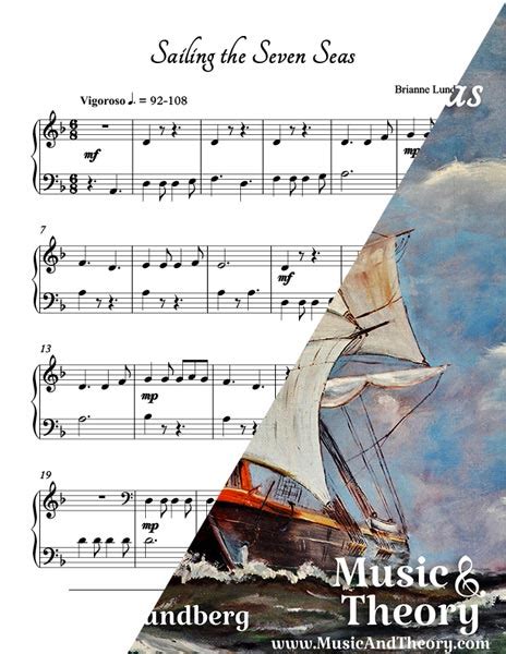 Sailing The Seven Seas Piano Solo Sheet Music