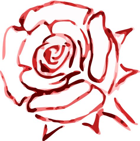 Rose Outline Clip Art At Vector Clip Art Online Royalty