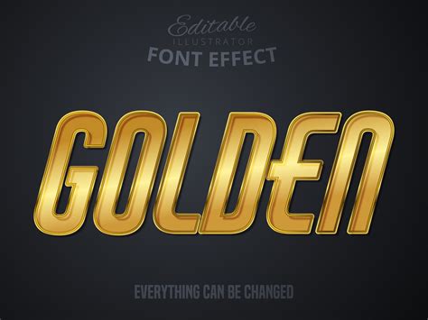 Golden Text Editable Font Effect 695151 Vector Art At Vecteezy
