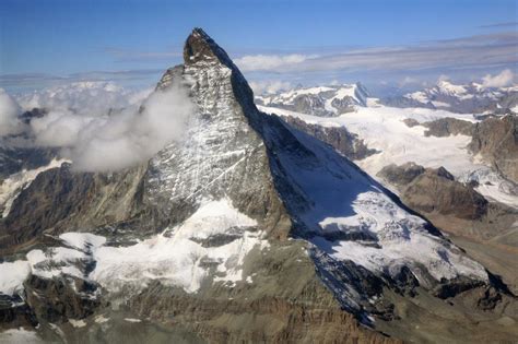 Aerial Image Zermatt Das Schweizer Wahrzeichen Matterhorn Ist Mit