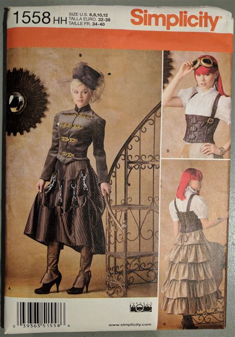 simplicity 1558 steampunk cosplay steampunk outfits steampunk clothing steampunk halloween