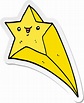 pegatina de una estrella fugaz de dibujos animados 8789522 Vector en ...