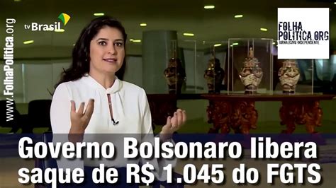agora urgente ultimas notÍcias governo bolsonaro libera saque de r 1 045 do fgts youtube