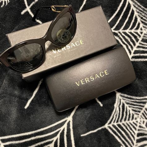 Versace Cat Eye Medusa Safety Pin Glasses Gem