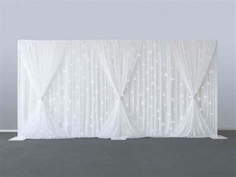 3m X 6m Wedding Backdrops Pure White Stage Curtain Including Curtain