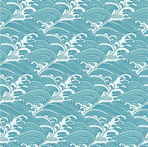 Chinese Wave Pattern Wallpaper Mural Waves Wallpaper Japanese Waves