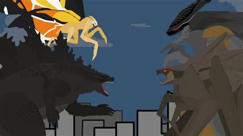 Godzilla And Mothra Vs Muto Prime And Queen Muto Final Battle Pivot