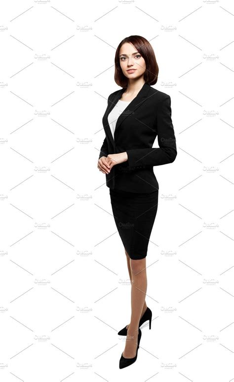 Successful Business Woman Isolated Over White Business Women