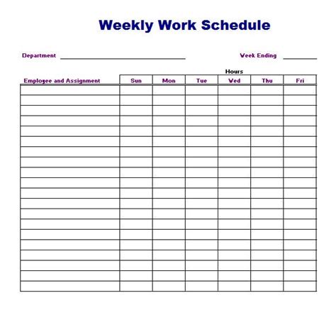 Employee Work Schedule Template Pdf 10 Daily Schedule Templates