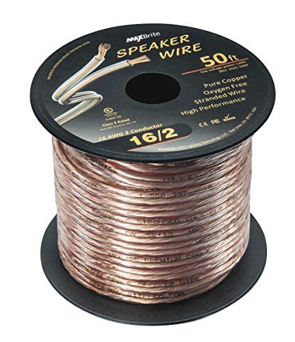 High Performance 16 Gauge Speaker Wire Oxygen Free Pure Copper Ul