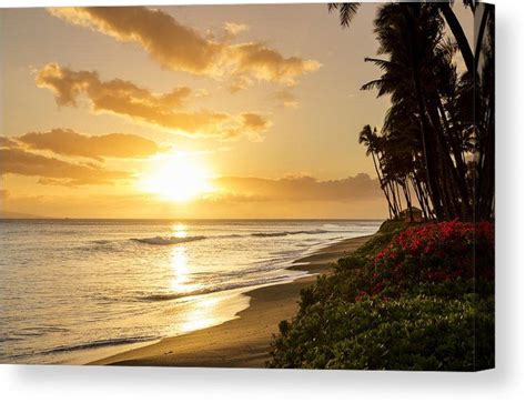 Sunset On Kaanapali Beach In Maui Canvas Print Canvas Art By Ricardo
