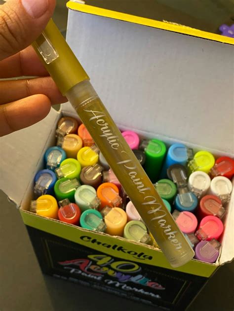 Acrylic Paint Marker Pens Pack Of 40 Fine Tip Chalkola Art Supply