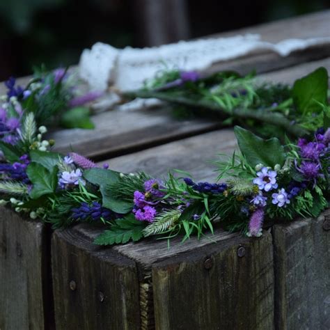 Purple Flower Crown Etsy