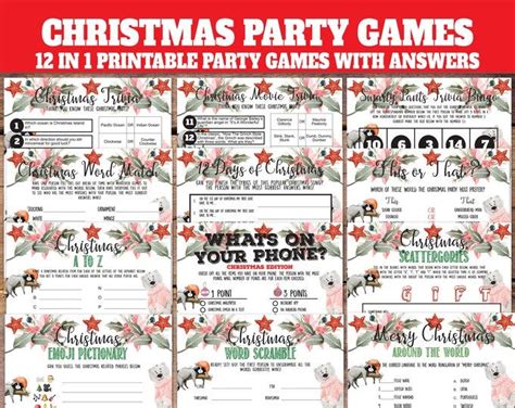 Guess The Christmas Carol Printable Pdf Game Instant Etsy Christmas