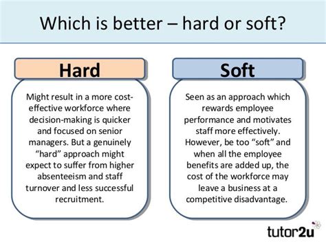 ⛔ Soft Approach To Hrm What Is Hard Human Resource Management With