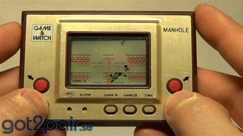 Called tricotronic in west germany and austria, abbreviated as g&w) is a series of handheld electronic games developed, manufactured, released and marketed by nintendo from 1980 to. MANHOLE MH-06 - Nintendo Game & Watch - YouTube