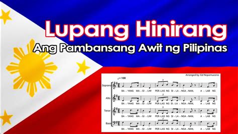 Ang Pambansang Awit Ng Pilipinas Lupang Hinirang Complete Youtube