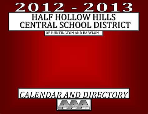 Half Hollow Hills Calendar Customize And Print