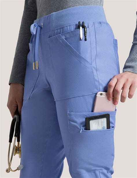 product medical scrubs 10 pocket cargo pant in ceil blue medical scrubs medical outfit