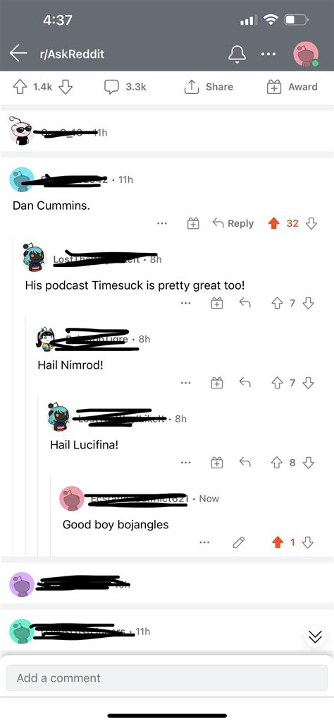 An ask Reddit titled “who is your favorite comedian. ONE OF US : r/timesuck