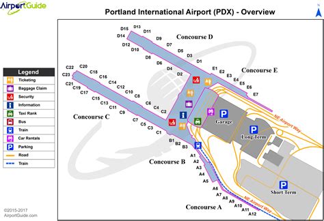 Portland Portland International Pdx Airport Terminal Maps