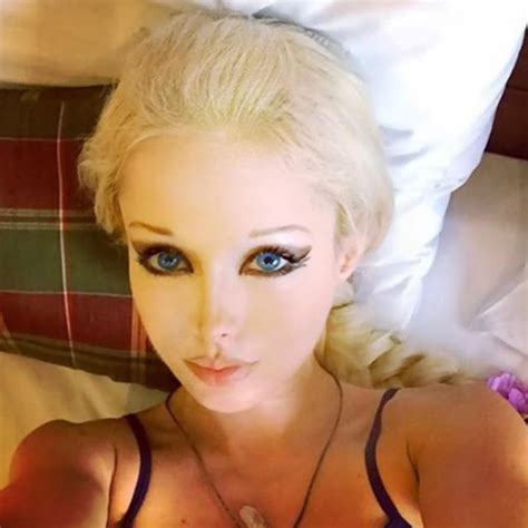 look the human barbie posts photos of herself without makeup in a black bikini