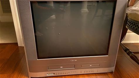 Toshiba Vhs And Dvd Player Combo Crt Tv Youtube