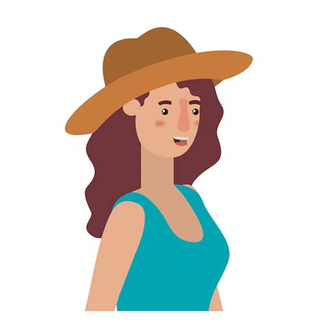 Premium Vector Young Woman Avatar Character