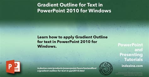 Gradient Outline For Text In Powerpoint 2010 For Windows