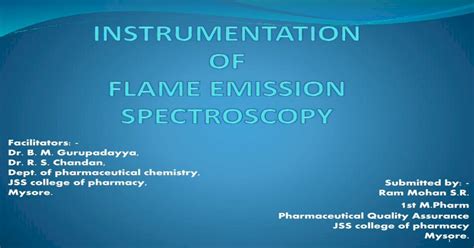 Instrumentation Of Flame Emission Spectroscopy Pdf Document