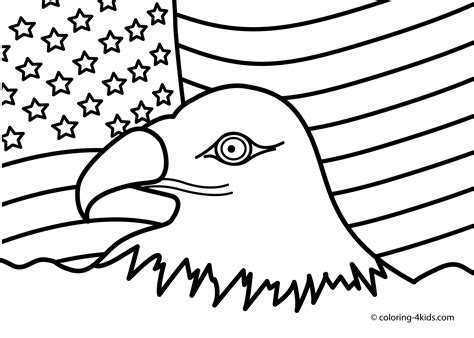 Did you know that the most dominant color among national flags is red? Usa coloring pages to download and print for free